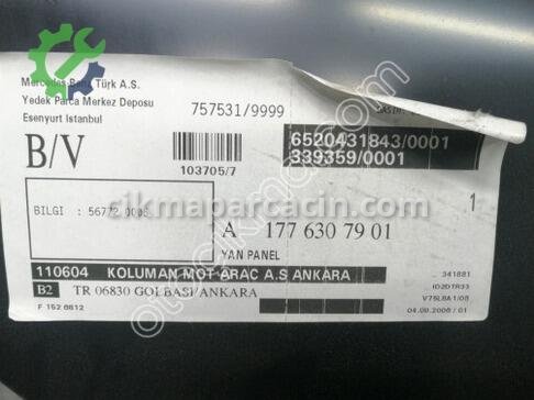 Mercedes-Benz A Serisi Sol Arka Çamurluk A1776307901 çıkma parça