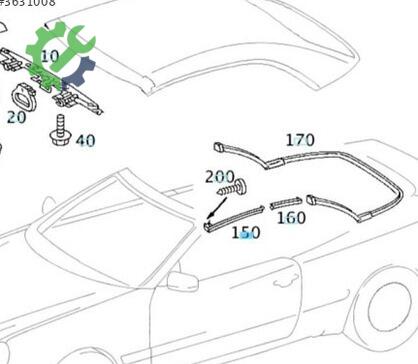Mercedes-Benz CLK Tente A208 çıkma parça