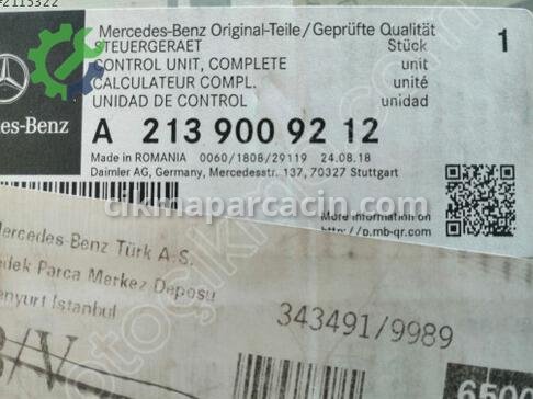 Mercedes-Benz E Serisi Beyin A2139009212 çıkma parça