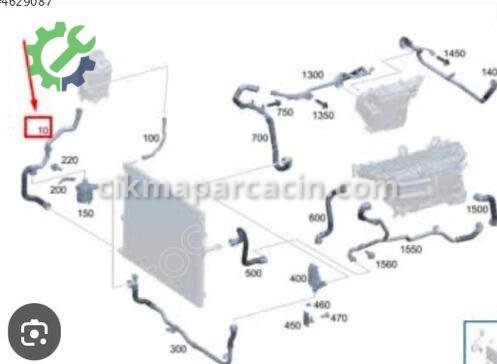 Mercedes-Benz S Serisi Radyatör Hortumu A2235007000 çıkma parça