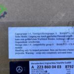 Mercedes w223 w206 w214 emniyet kemer karşılığı