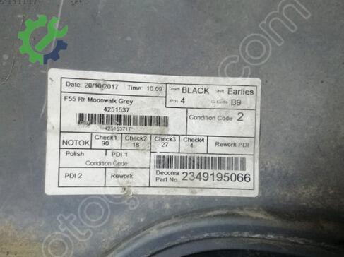 Mini Cooper Arka Tampon 2349195066 çıkma parça