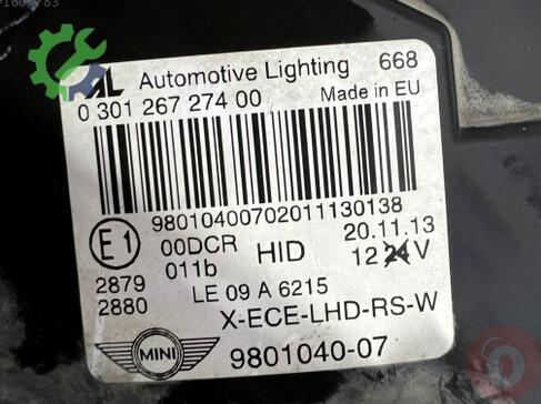 Mini Cooper Xenon Far 711307023643 çıkma parça