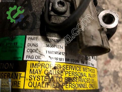 Opel Astra Klima Kompresörü 13124751 çıkma parça
