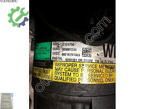 Opel Astra Klima Kompresörü çıkma parça