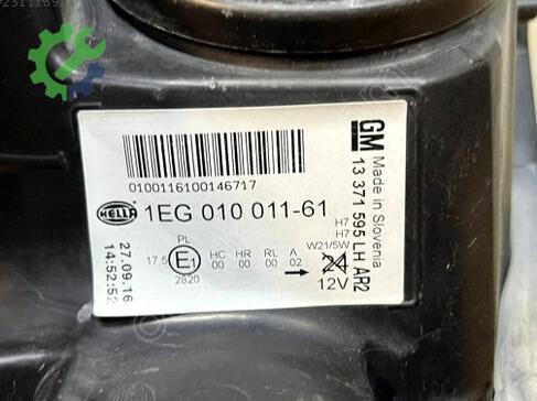 Opel Astra Sol Ön Far 13371595 çıkma parça