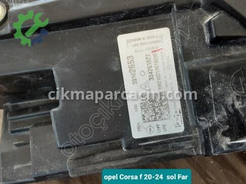 Opel Corsa Sol Ön Far 20-24 çıkma parça