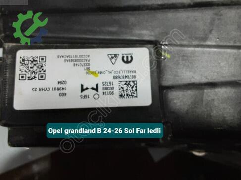 Opel Grandland Sol Ön Far 24-26 çıkma parça