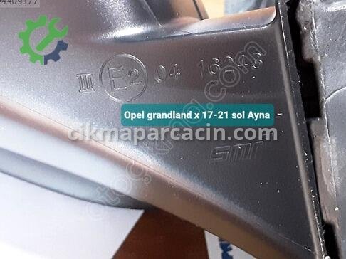 Opel Grandland Sol Dış Ayna 17-21 çıkma parça