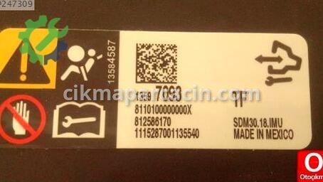 Opel Insignia Airbag Beyni 812586170 çıkma parça