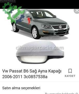 Volkswagen Passat Ayna Kapağı çıkma parça