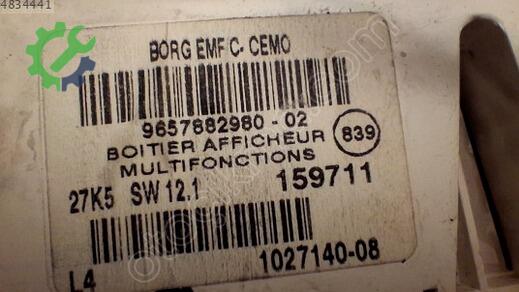 Peugeot 307 Bilgi Ekranı 9657882980 çıkma parça