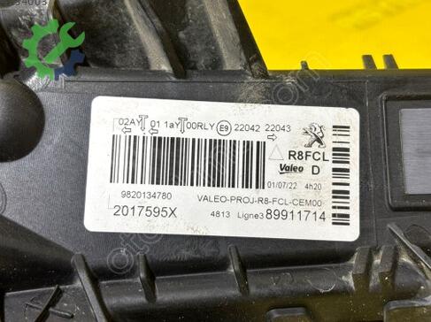 Peugeot 508 Sağ Sis Farı 1638037880 çıkma parça