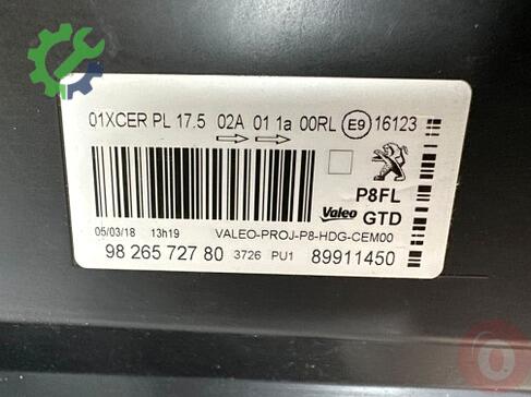 Peugeot 5008 LED Far 9826572780 çıkma parça