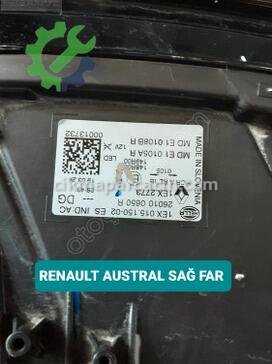 Renault Austral Sağ Ön Far çıkma parça