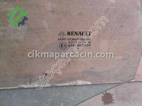 Renault Kangoo Sol Ön Kapı Camı çıkma parça