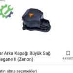 Renault Megane 2 Zenon far sol kapağı