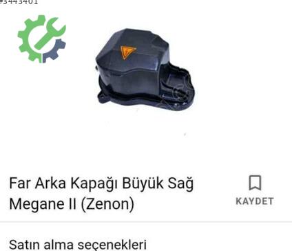 Renault Megane Sol Far Kasası çıkma parça