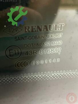 Renault Talisman Sağ Arka Kelebek Camı 43R-016882 çıkma parça