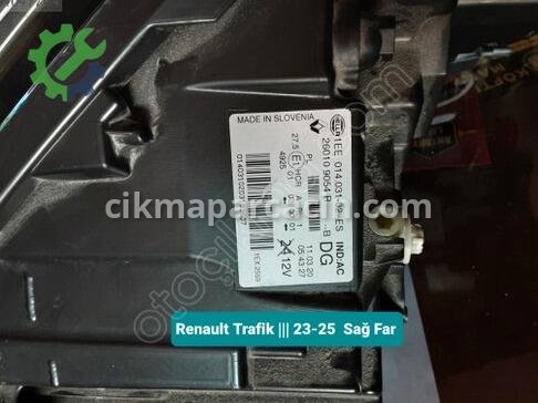 Renault Trafic Sağ Ön Far 23-25 çıkma parça
