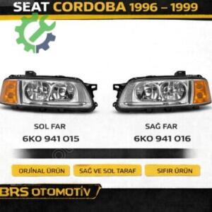 SEAT CORDOBA 1996 1999  SIFIR SAĞ SOL FAR 6K0941015 6K0941016