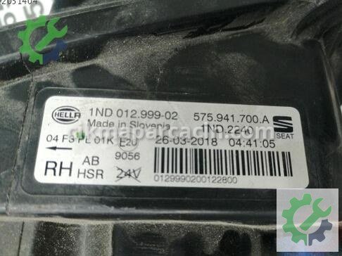 Seat Leon Sağ Sis Farı 1ND01299902 çıkma parça
