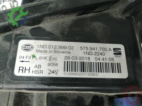Seat Leon Sağ Sis Farı 1ND01299902 çıkma parça