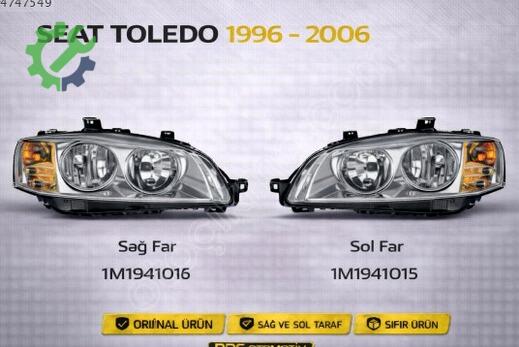 Seat Toledo Sağ Ön Far çıkma parça