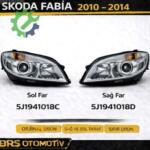SKODA FABİA 2010 2014 sağ sol far  5J1941018C 5J1941018D