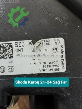 Skoda Karoq Sağ Ön Far 21-24 çıkma parça