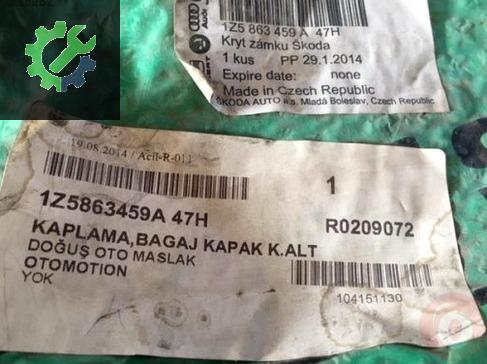 Skoda Octavia Bagaj Kaplaması 1Z5863459A çıkma parça