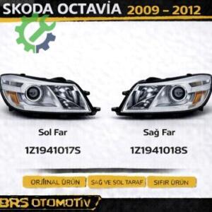 SKODA OKTAVİA 2009 2012 SAĞ SOL FAR  1Z1941017S 1Z1941018S