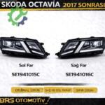 SKODA OKTAVİA 2017 2021 SAĞ SOL FAR 5E1941015C 5E1941016C
