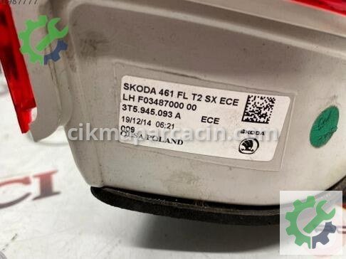 Skoda Superb Bagaj Stop 3T5945093A çıkma parça