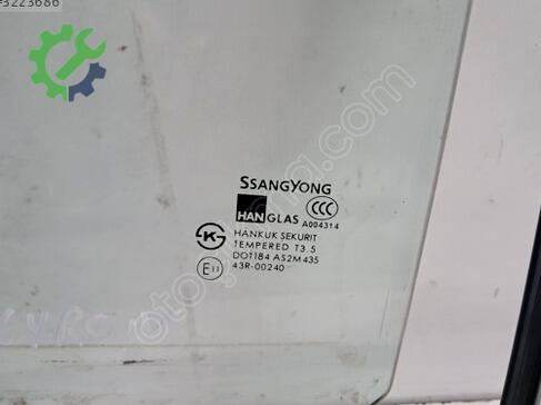 SsangYong Kyron Sol Arka Kapı Camı çıkma parça