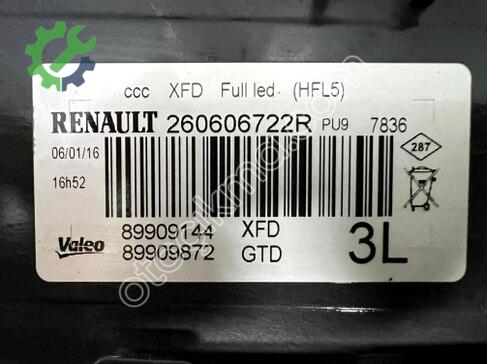 Renault Talisman LED Far 260103317R çıkma parça