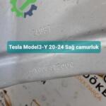 Tesla Model3-Y 20-24 Sağ camurluk