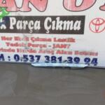 Toyota auris arka bagaj plakalık