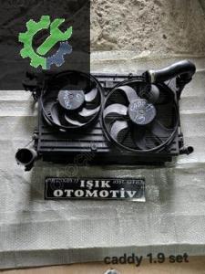 Volkswagen caddy 1.9 intercooler radyatör su klima fan seti çıkma