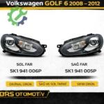 VOLKSWAGEN GOLF 4 1997 2003 SAĞ SOL FAR 1J1941017B 1J1941018B