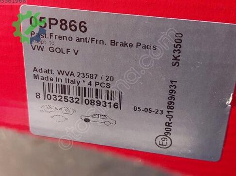 Volkswagen Golf Disk Fren Balatası 05P866 çıkma parça