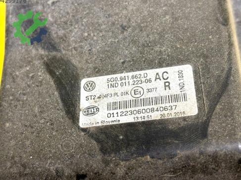 Volkswagen Golf Sağ Sis Farı 5G0941662D çıkma parça