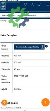 Volkswagen Polo Sunroof çıkma parça