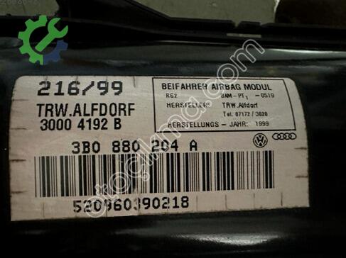 Volkswagen Passat Yolcu Airbag 3B0880204A çıkma parça