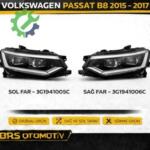 VOLKSWAGEN PASSAT B8 2015 2017 SOL FAR 3G1941005C 3G1941006C