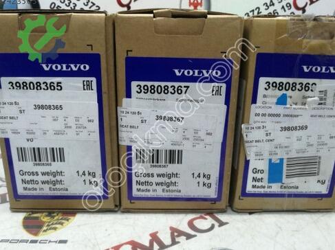 Volvo S80 Emniyet Kemeri 39808365 çıkma parça
