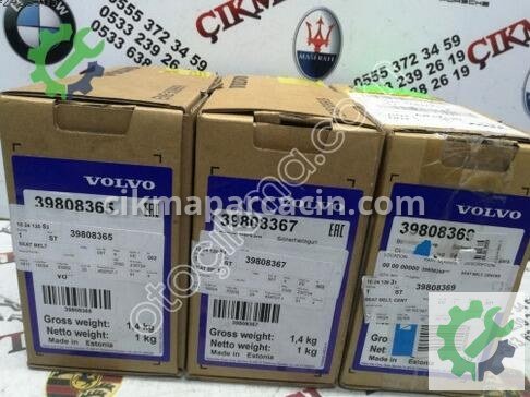 Volvo S80 Emniyet Kemeri 39808365 çıkma parça