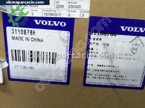 Volvo S90 Sol Arka Kelebek Camı çıkma parça