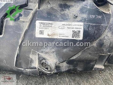 Volvo V40 Sağ Ön Far çıkma parça