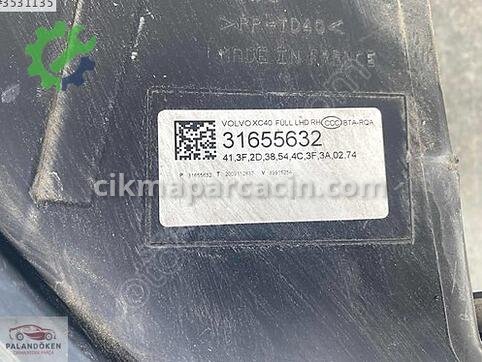 Volvo XC40 Sağ Ön Far çıkma parça